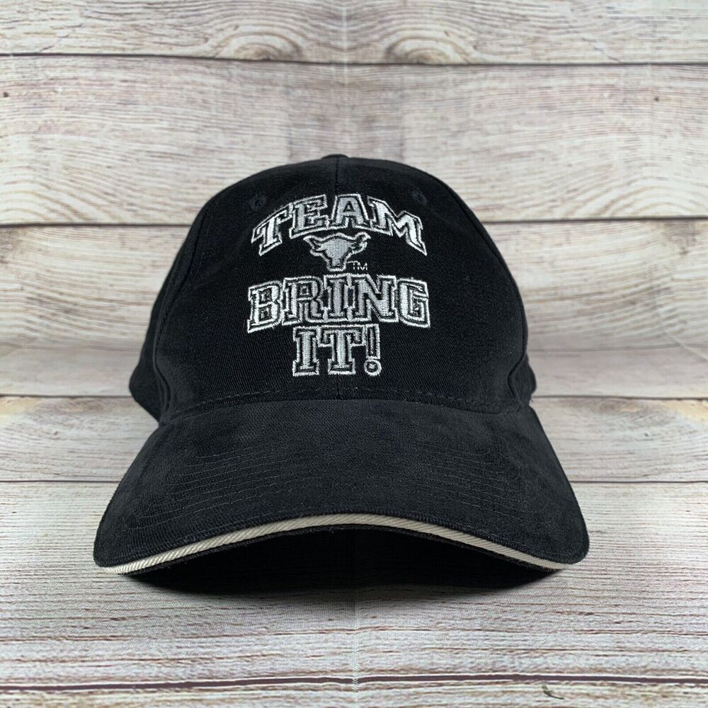 WWF WWE 2001 The Rock Team Bring It There Is No Tomorrow Snapback Hat Vintage